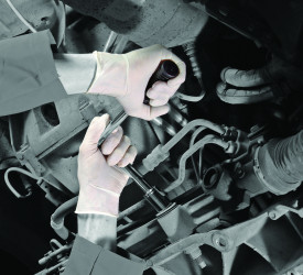 Rękawice jednorazowe, rozm. L, 100 szt., kolor: Biały, Polyco Healthline