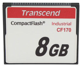 Karta pamięci flash CompactFlash, 8 GB, Transcend Tak CF170 MLC -25 → +85°C