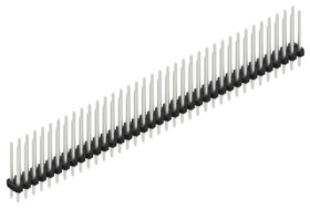 Pin header, 74 pole, pitch 2 mm, straight, black, 10062604