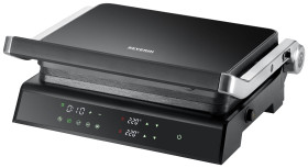 Grill kontaktowy Severin SEVINI Comfort KG2399, 2000 W, czarny, srebrny