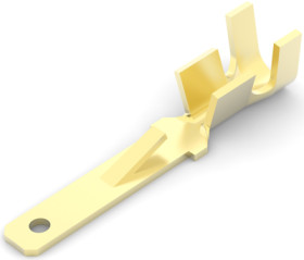 Uninsulated flat plug sleeve, 2.8 x 0.51 mm, 0.51 to 1.31 mm², AWG 20 to 16, brass, 170041-1