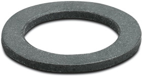 Flat seal, M25, (W x H) 37 x 1.8 mm, NBR, black, for IP68, 3241163