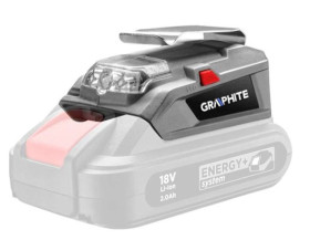 Latarka akumulatorowa 18V Li-lon Energy+ z wyjściem USB 58G025