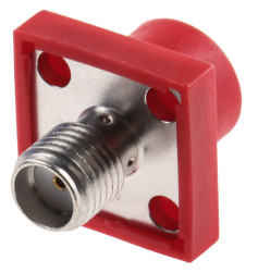 Złącze koncentryczne Montaż na kołnierzu Żeński 50Ω typ złącza Złącze SMA 0 to 18GHz Lutowane