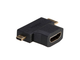 Adapter dual Hdmi-F/ miniHdmi /microHdmi AK-AD-23 Akyga