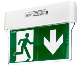 Oprawa awaryjna ARROW N LED 3W 1h jednozadaniowa + PU31,PU41 biała ARN/3W/E/1/SE/X/WH