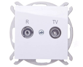 Sentia Gniazdo antenowe RD/TV końcowe białe 1452-10