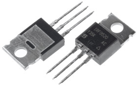 MOSFET P-kanałowy 6.8 A TO-220AB 100 V Pojedynczy 60 W 600 miliomów