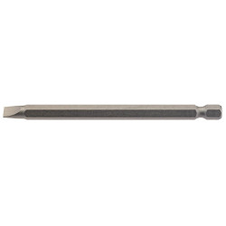 Draper 64347 6mm 1/4" Hex Plain Slot Insert Bit 100mm Long x 1