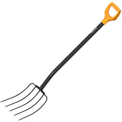 Fiskars 1071936 Manure Fork D-Grip Garden Tool Fibreglass Handle