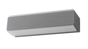 Kinkiet LED 16W 800lm 4000K/neutralna IP54 zewnętrzny aluminium + poliwęglan szary VILA 16W GRAY NW GXPS070