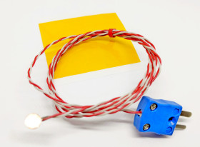 Termopara z tarczą miedzianą K średnica 6.35mm długość 2m 0°C → +200°C Wtyk miniaturowy RS PRO