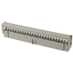Female connector, 26 pole, pitch 2.54 mm, straight, gray, 09185267813