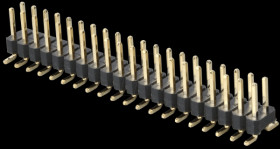 2 x 20-pin SMD header, straight, pitch 2.54