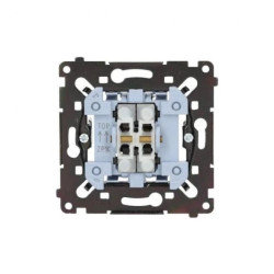 Simon 55 Przycisk roletowy (mechanizm) 10A, 250V~, szybkozłącza, czarna rama SZP1KMR