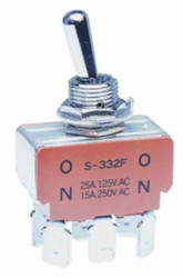 Przełącznik Wł.-wł. DPDT NKK Switches Montaż panelowy długość przełącznika 17.5mm