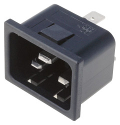 Złącze IEC IEC C20, na Zatrzask Męski 16A Proste liczba bezp None Szybkozłączne Bulgin