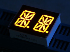 Dual Alphanumeric 14 Segment LED - Amber 0.54&quot; Common Cathode