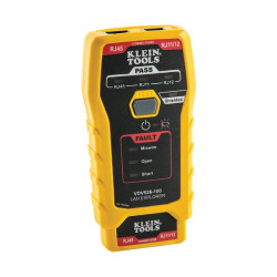 Tester kabli sieciowych Klein Tools Cat3, Cat5e, Cat6, Cat6a Tester kabli RJ11, RJ12, RJ45 VDV526-100