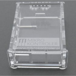Obudowa do Raspberry Pi 4 przezroczysta z logo MIKROKONTROLER