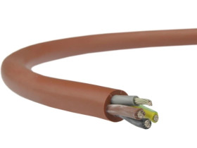 Kabel silikonowy SIHF 180C 300/500V 5x2,5 ciepłoodporny LSOH ceglasty linka BSG /100m/