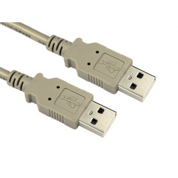 Kabel USB Złącze A USB A Złącze B USB A dł. 5m Przewód przedłużający USB USB 2.0 kolor: Beżowy