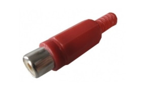Gniazdo RCA na kabel czerwone