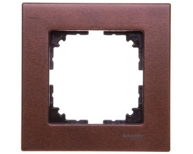 Ramka pojedyncza, orzech drewno, Merten, M-Elegance MTN4051-3473