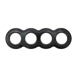 Ramka poczwórna okrągła typu ósemka ceramiczna czarna Ceramic Loft