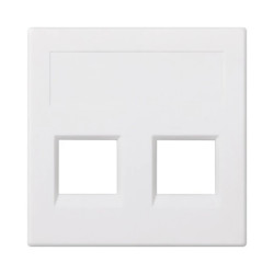 Simon Connect Płytka S500, 2x RJ bez osłon 3M Volition OCK czysta biel 50011189-030