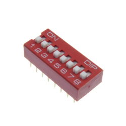 PRZEŁĄCZNIK DIP SWITCH 8POZ RED RoHS