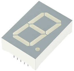 Wyświetlacz diodowy LED 7-segmentowy ze wspólną anodą 400 mcd RH DP, Żółty 25.4mm Kingbright