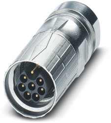 Plug, M17, 8 pole, crimp connection, SPEEDCON locking, straight, 1245239