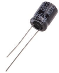 Kondensator 100μF 35V dc Radialny, Otwór przelotowy RS PRO roztaw: 3.5mm 8 (Dia.) x 11mm
