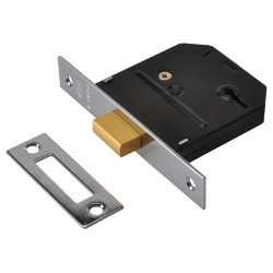 UNION ES-DL Essentials 3 Lever Mortice Deadlock Polished Brass 79mm 3in Visi