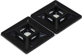 Uchwyt opaski kablowej do opasek 5.5mm długość 28.6mm szerokość 28,6 mm średnica otworu 5.3mm RS PRO Czarny