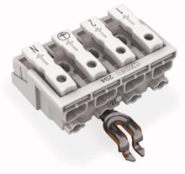 Złączka zasilająca 4-biegunowa bez stopek ze stykiem PE 294-4314 /500szt./