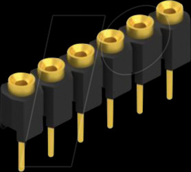 MK 01 6 G Socket, 1-row, 1 x 6 - 2.54 mm