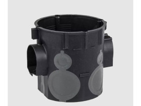 Puszka podtynkowa E107-2K 60 mm głęboka szeregowa z membranami łączona wiatroszczelna czarna 83107007 SIMET