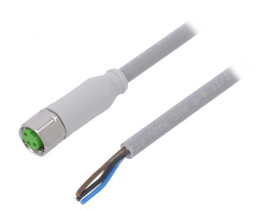 Złącze okrągłe M8 żeńskie proste z wolnym końcem przewodów 3pin 7014-08041-2100500