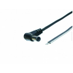 Wtyk DC 5,5/2,5 kątowy z przewodem 1,5m / POSDC-T-P25L-1.5