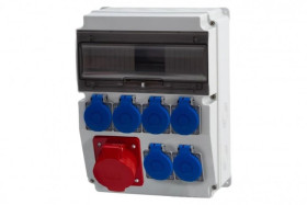 Rozdzielnica CAJA 12M - gniazda 16A 5p, 6x230V /12 modułów/