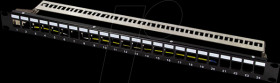NK4058 19" patch panel for 24 keystone modules, black