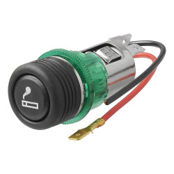 Gniazdo zapalniczki do zabudowy 12V-24V z żarnikiem z podśw.LED