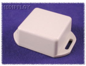 ABS miniature enclosure, (L x W x H) 40 x 40 x 20 mm, light gray (RAL 7035), IP54, 1551PFLGY