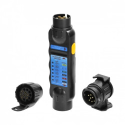 Tester gniazda przyczepy +adaptery 13/7-pin,12/24V OR-AE-13231