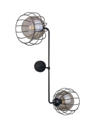 Kinkiet nowoczesny loftowy 2xE27 SOLO BLACK