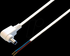 072093 DC cable, 2 x 0.50 mm², angled plug 2.5 mm