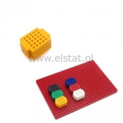 Mini płytka stykowa 25 pól żółta