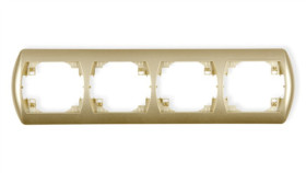 Trend Ramka Pozioma Poczwórna Złoty 6Rh-4
